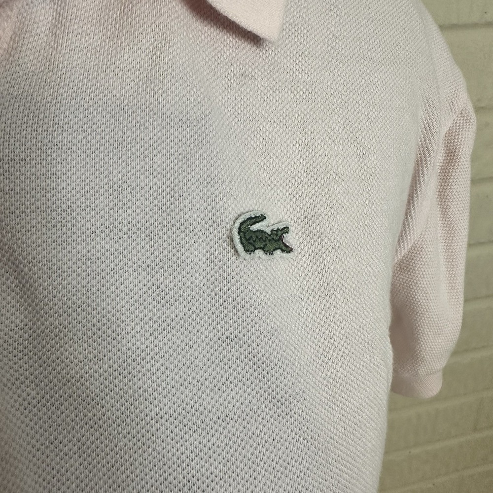 Lacoste Polo Shirt Womens 40 (M) Pink Preppy Cotton Logo Classic Casual Logo - Picture 3 of 6